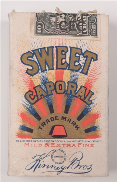 1910s Imperial Tobacco Sweet Caporal Cigarette Box / Wrapper - Held Cigarette Cards