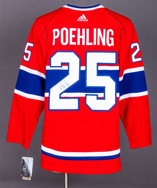 Ryan Poehling Montreal Canadiens Signed Adidas Pro Model Jersey with LOA