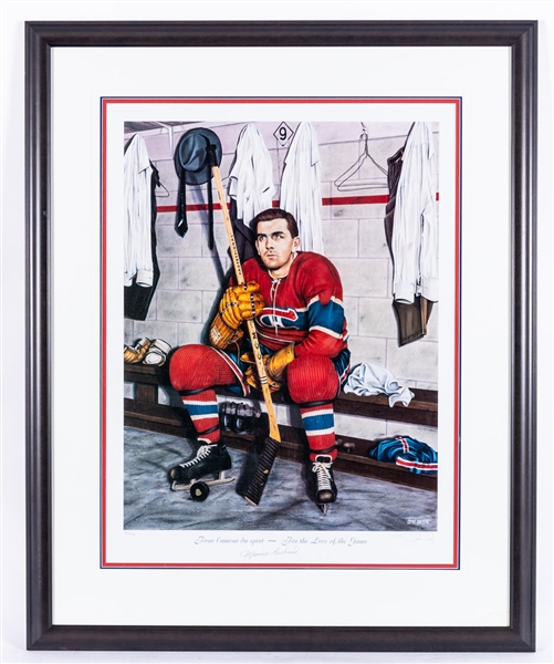 Maurice Richard Signed "For the Love of the Game" Montreal Canadiens Framed Limited-Edition Print #922/999 (31" x 38") 