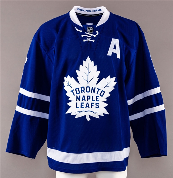 Matt Hunwick’s 2016-17 Toronto Maple Leafs Game-Worn Alternate Captain’s Jersey with Team LOA – Photo-Matched! 