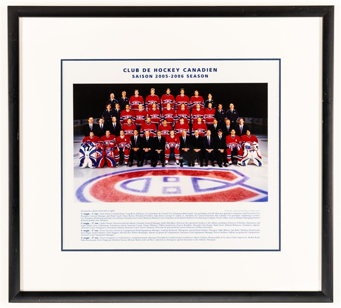 Montreal Canadiens 2005-06 Framed Team Photo from the Montreal Canadiens Archives (21 ½” x 23 ½”) 