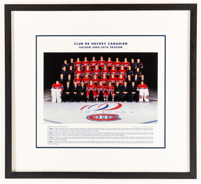 Montreal Canadiens 2009-10 Framed Team Photo from the Montreal Canadiens Archives (21 ½” x 23 ½”) 