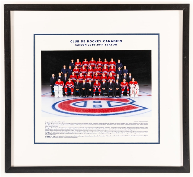 Montreal Canadiens 2010-11 Framed Team Photo from the Montreal Canadiens Archives (21 ½” x 23 ½”) 