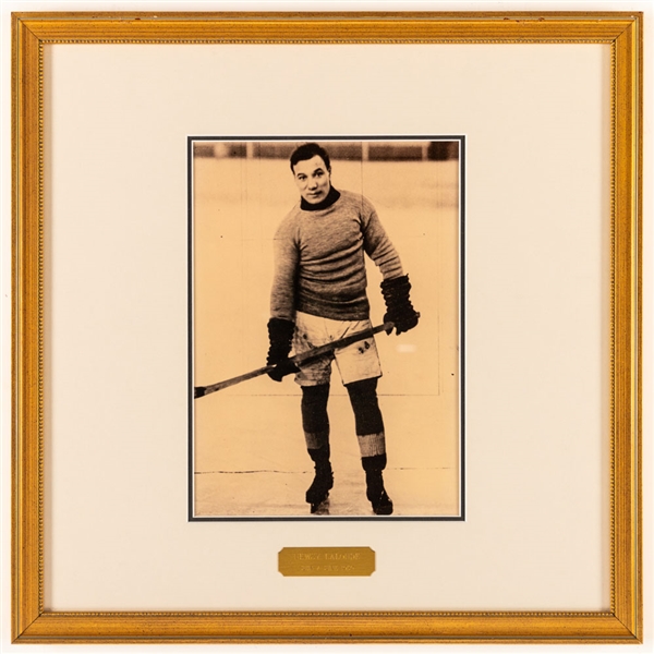 Edouard “Newsy” Lalonde Montreal Canadiens Hockey Hall of Fame Honoured Member Framed Photo Display from the Montreal Canadiens Archives (16" x 16")