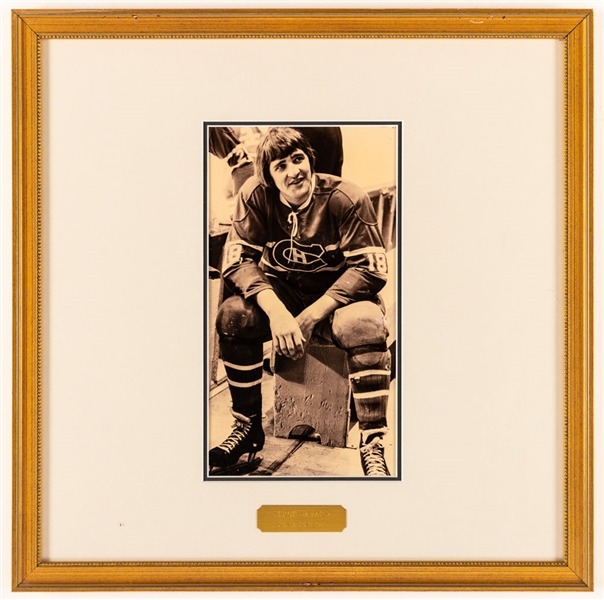 Serge Savard Montreal Canadiens Hockey Hall of Fame Honoured Member Framed Photo Display from the Montreal Canadiens Archives (16" x 16")