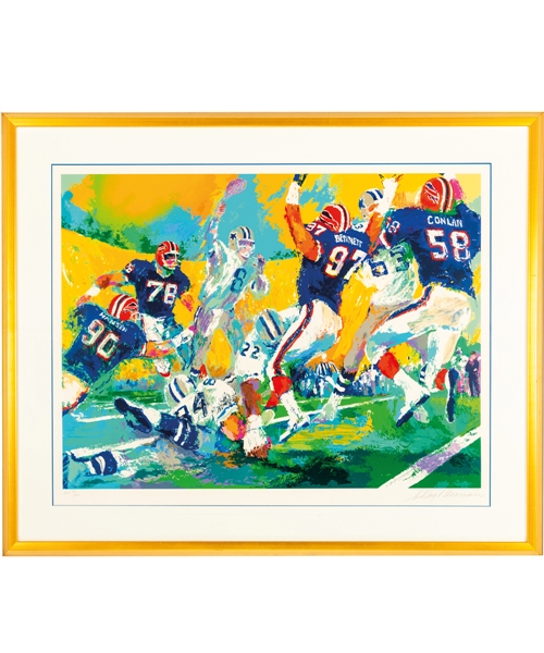 LeRoy Neiman Super Bowl XXVII Dallas Cowboys vs Buffalo Bills Limited-Edition Artist Proof Framed Serigraph #32/40 with COA (41" x 49") - Signed by Neiman