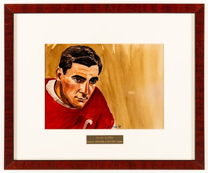 Sylvio Mantha 1926-32/1933-36 Montreal Canadiens Captain Framed Display from the Montreal Canadiens Archives (13 3/8" x 16 1/8")