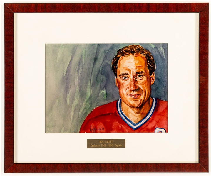 Bob Gainey 1981-89 Montreal Canadiens Captain Framed Display from the Montreal Canadiens Archives (13 3/8" x 16 1/8")