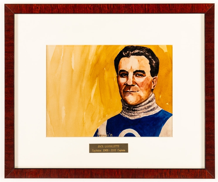 Jack Laviolette 1909-10 Montreal Canadiens Captain Framed Display from the Montreal Canadiens Archives (13 3/8" x 16 1/8")
