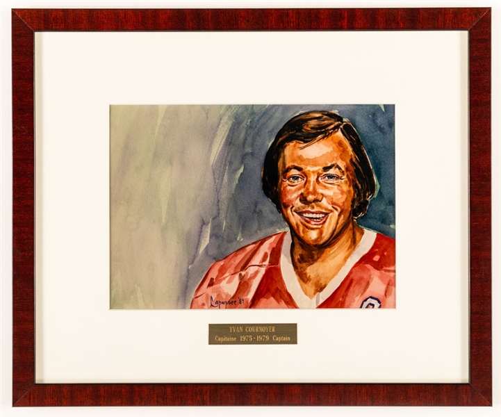 Yvan Cournoyer 1975-79 Montreal Canadiens Captain Framed Display from the Montreal Canadiens Archives (13 3/8" x 16 1/8")