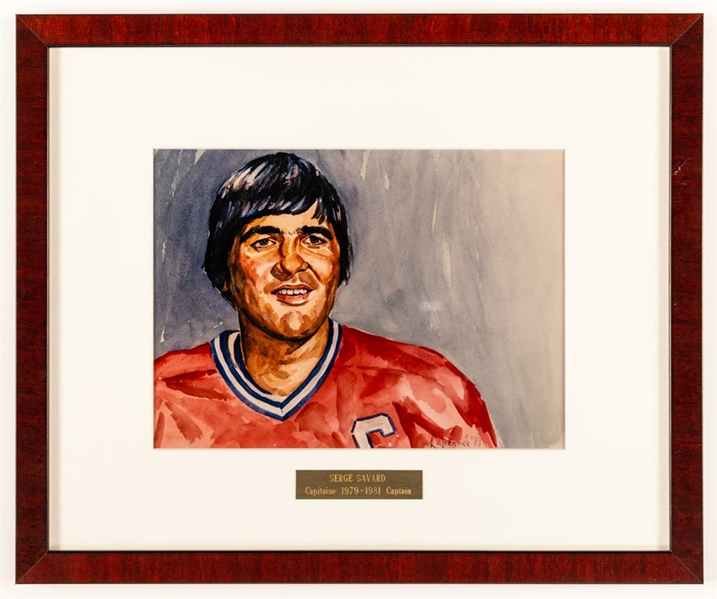 Serge Savard 1979-81 Montreal Canadiens Captain Framed Display from the Montreal Canadiens Archives (13 3/8" x 16 1/8")