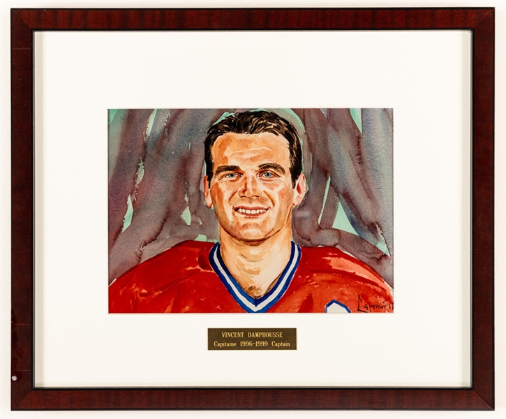 Vincent Damphousse 1996-99 Montreal Canadiens Captain Framed Display from the Montreal Canadiens Archives (13 3/8" x 16 1/8")