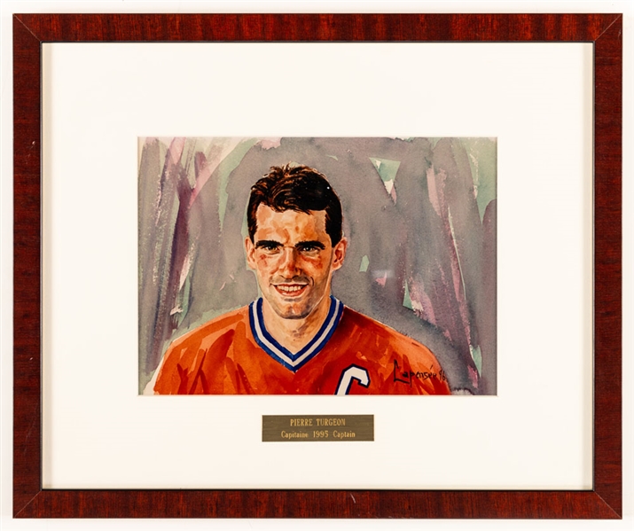Pierre Turgeon 1995 Montreal Canadiens Captain Framed Display from the Montreal Canadiens Archives (13 3/8" x 16 1/8")