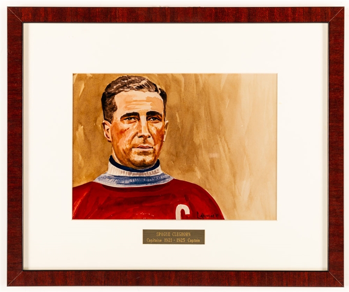 Sprague Cleghorn 1921-25 Montreal Canadiens Captain Framed Display from the Montreal Canadiens Archives (13 3/8" x 16 1/8")
