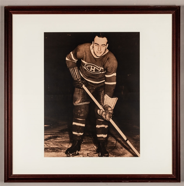 Toe Blake Montreal Canadiens Photo Display from the Montreal Canadiens Archives (27 1/2” x 27 ½”)