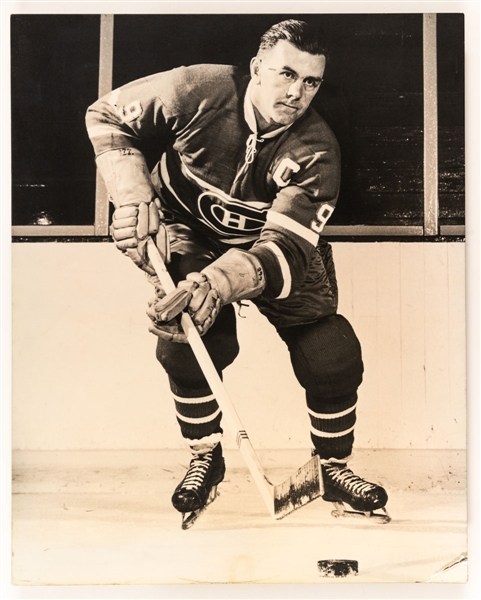 Maurice Richard Montreal Canadiens Photo Display Lot (2) from the Montreal Canadiens Archives (18 7/8” x 26 7/8” and  16” x 20”)