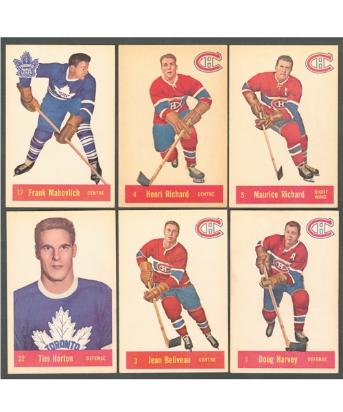 1957-58 Parkhurst Hockey Complete 50-Card Set