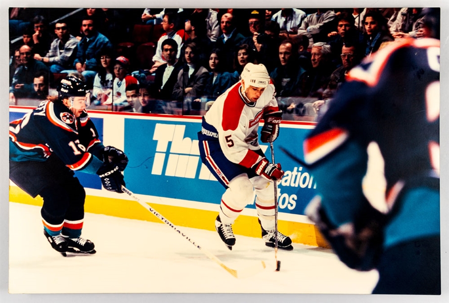 Stephane Quintal Photo Display from the Montreal Canadiens Archives (24” x 36”)