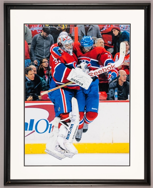 Carey Price and P.K. Subban Montreal Canadiens Celebration Photo Display from the Montreal Canadiens Archives (32 3/4” x 40 3/4”)