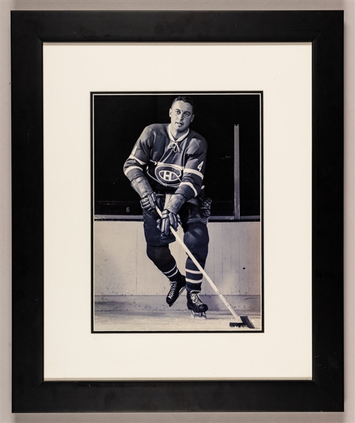 Maurice Richard, Jean Beliveau and Guy Lafleur Photo Displays from the Montreal Canadiens Archives (19 1/8" x 23 1/4")