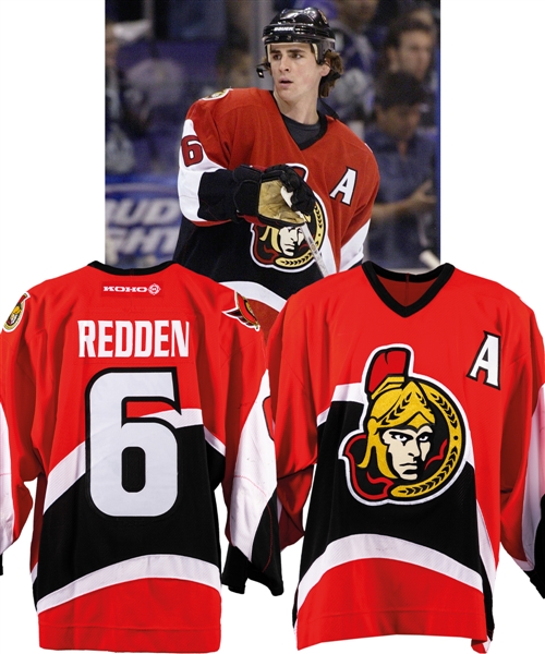 Wade Reddens 2002-03 Ottawa Senators Game-Worn Alternate Captains Jersey with LOA - Team Repairs! 