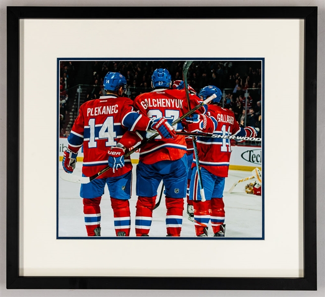 Brendan Gallagher, Tomas Plekanec and Alex Galchenyuk Photo Display from the Montreal Canadiens Archives (21 ¼” x 23 ¼”)