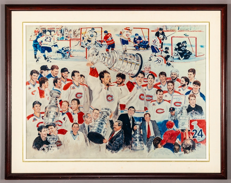 Montreal Canadiens “1992-93 Stanley Cup Champions” Framed Display from the Montreal Canadiens Archives (37” x 47”)