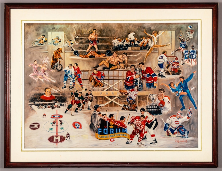 Montreal Canadiens “Montreal Forum 1924-96” Framed Display from the Montreal Canadiens Archives (37” x 47”) 