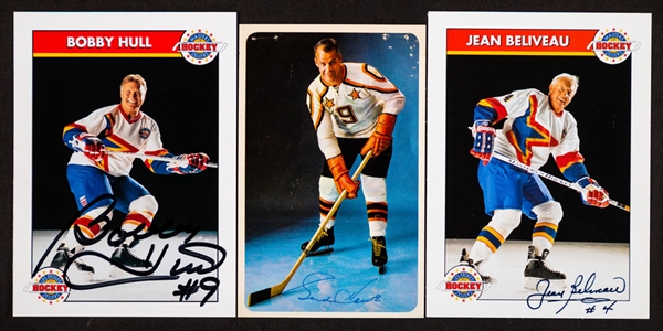 Star Weekly and Weekend Magazine 1950s/1960s Hockey Pictures (78), Signed Gordie Howe Eaton Postcard and Other Assorted Hockey Memorabilia