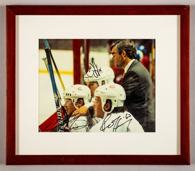 Montreal Canadiens Triple-Signed Framed Photo including Saku Koivu from the Montreal Canadiens Archives (13” x 15”)