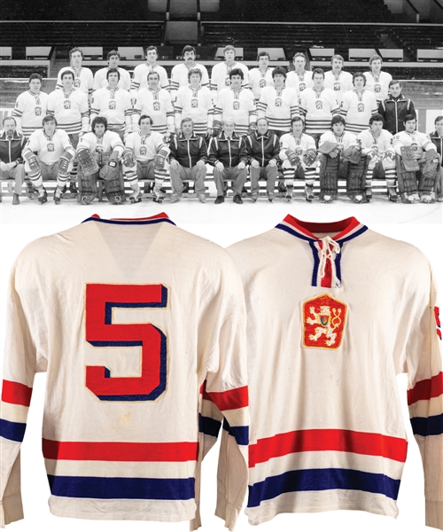 Milan Chalupas 1981 Czech National Team Game-Worn Jersey