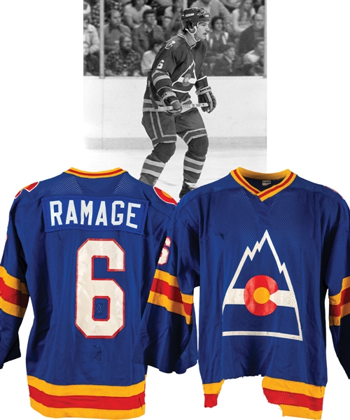 Rob Ramages 1979-80 Colorado Rockies Game-Worn Rookie Season Jersey