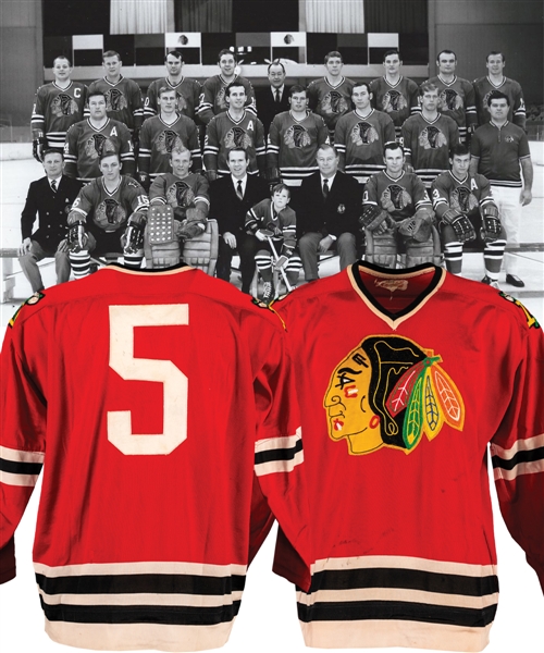 Scarce 1967-69 CPHL/CHL Dallas Black Hawks Game-Worn Jersey with LOA - Chicago Black Hawks Farm Team