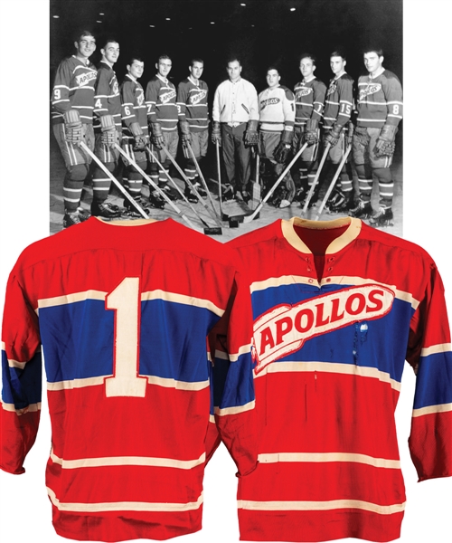 CPHL Houston Apollos Circa 1965-67 Game-Worn Goaltender Jersey with LOA - Montreal Canadiens Farm Team