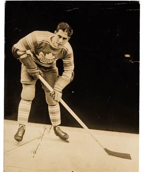 Deceased HOFer Harvey "Busher" Jackson Signed Toronto Maple Leafs Alexandra Studio Photo with JSA LOA