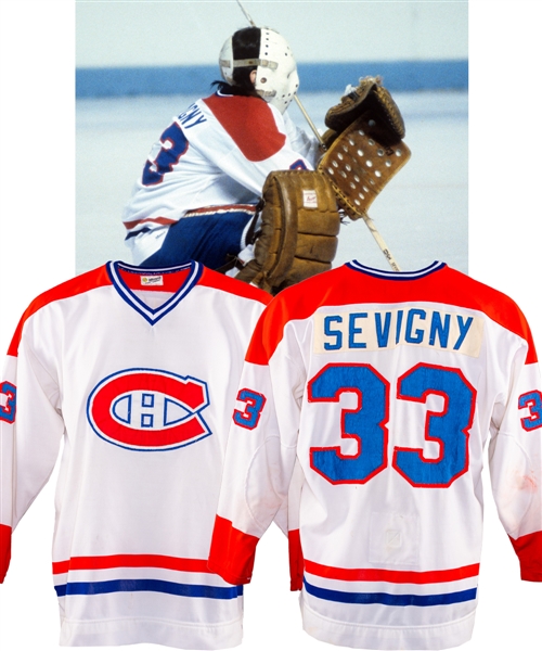 Richard Sevignys 1979-80 Montreal Canadiens Game-Worn Rookie Season Jersey with LOA