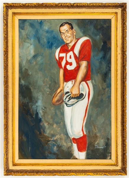 George Springates 1968 McGill University Redmen Football Team Framed Painting