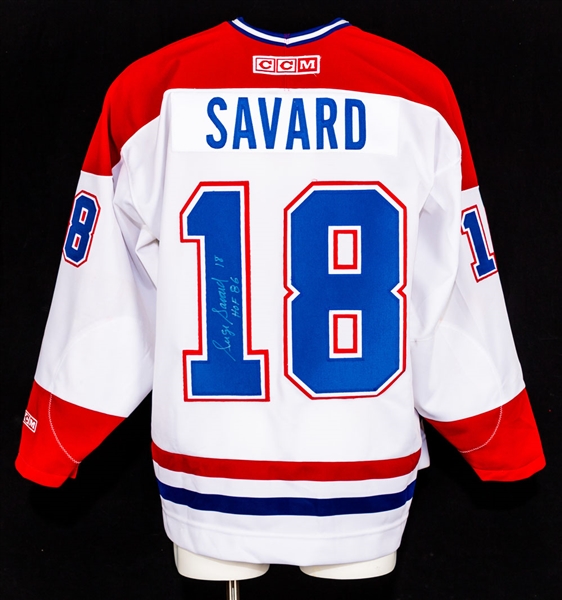 Serge Savard Signed Montreal Canadiens Jersey, Signed Vintage Skates and Signed Framed Picture