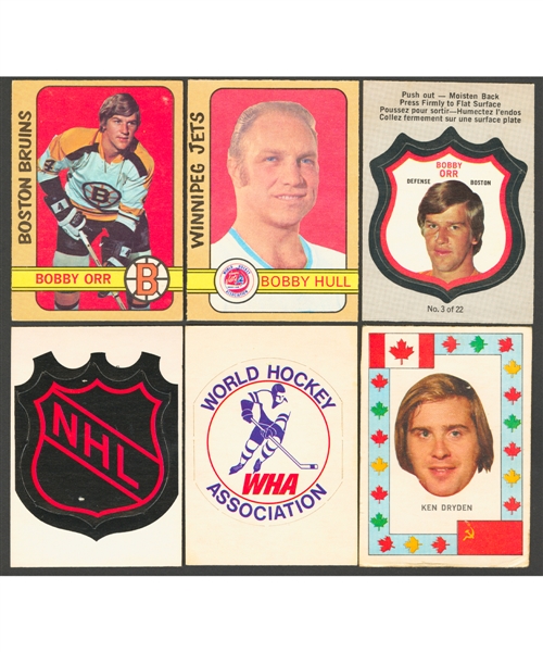 1972-73 O-Pee-Chee Hockey Complete 341-Card Set, Team Emblems Near Set (24/30), Player Crest 22-Card Set and Team Canada 28-Card Set