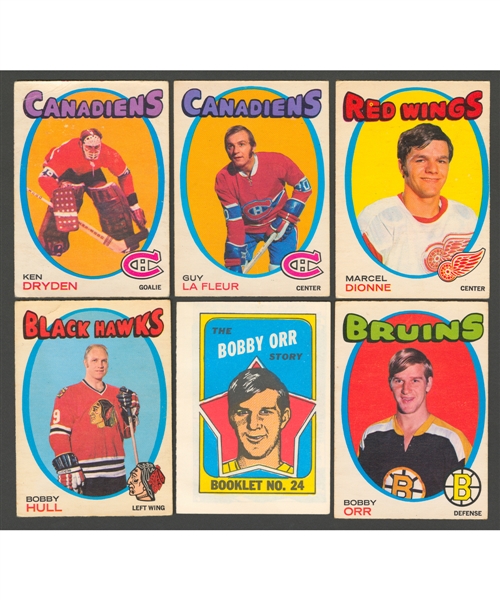 1971-72 O-Pee-Chee Hockey Complete 264-Card Set and Topps 24-Booklet Set