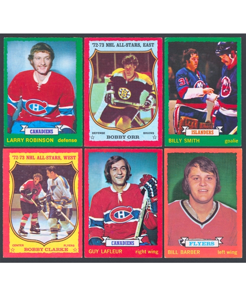 1973-74 O-Pee-Chee Hockey Complete 264-Card Set and Team Rings 17-Card Set