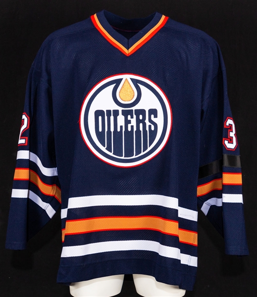 Scott Fergusons 2002-03 Edmonton Oilers Game-Worn Jersey with Team LOA – Bill Hunter Memorial Band! 