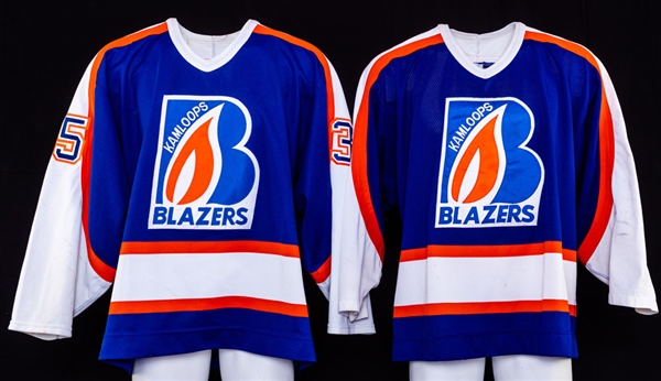 Corey Hirsch 1989-90s and Randy Petrucks 1995-96 WHL Kamloops Blazers Game-Worn Jerseys with Team LOAs