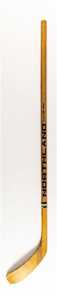 Marty Howes Early-to-Mid-1970s WHA Houston Aeros Northland Game-Issued Stick - Dual-Signed by Marty and Mark