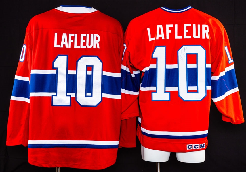 Guy Lafleur Signed 1990s Montreal Canadiens CCM Center Ice Jersey Plus Guy Lafleur Montreal Canadiens Jersey from Fanatics