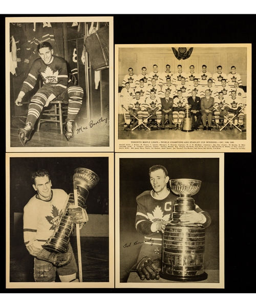 1945-1954 Toronto Maple Leafs Quaker Oats Hockey Photos (194) Including Action and Team Photos, Bentley Locker Room, Kennedy with Stanley Cup and Apps with Stanley Cup