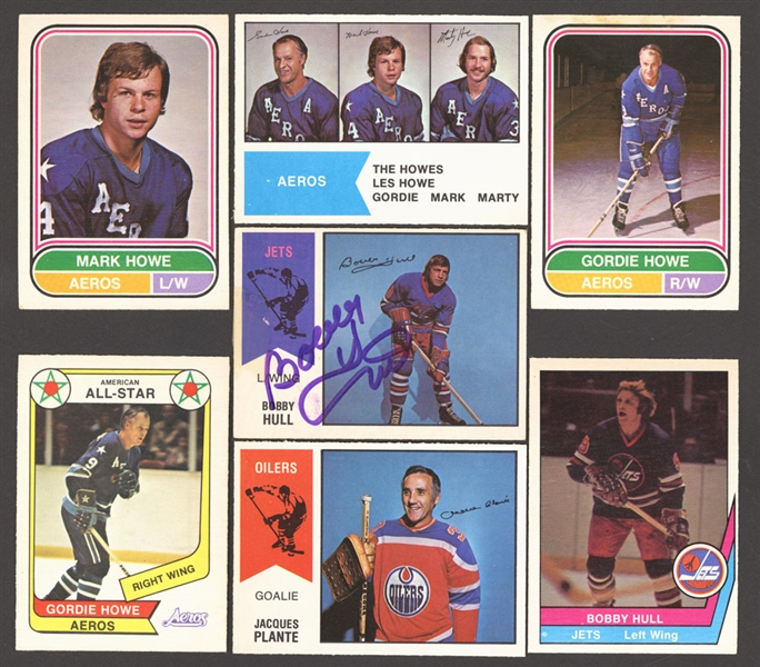1974-75 to 1977-78 O-Pee-Chee Hockey Card WHA Sets and Nears Sets (4)