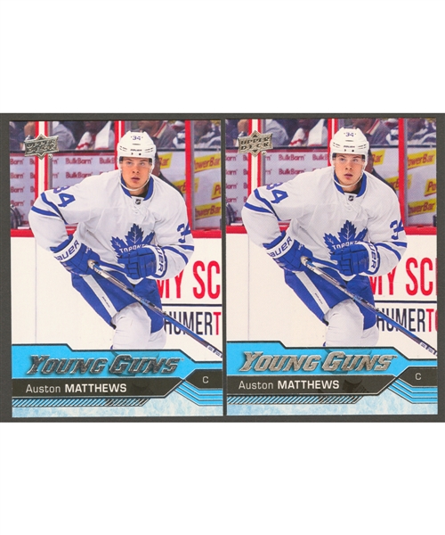 2016-17 Upper Deck Young Guns Hockey Card #201 Auston Matthews Rookie (2)