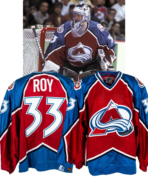 Patrick Roys 1996-97 Colorado Avalanche Game-Worn Jersey - Photo-Matched to Roys First Game Back in Montreal Since Trade to Colorado!
