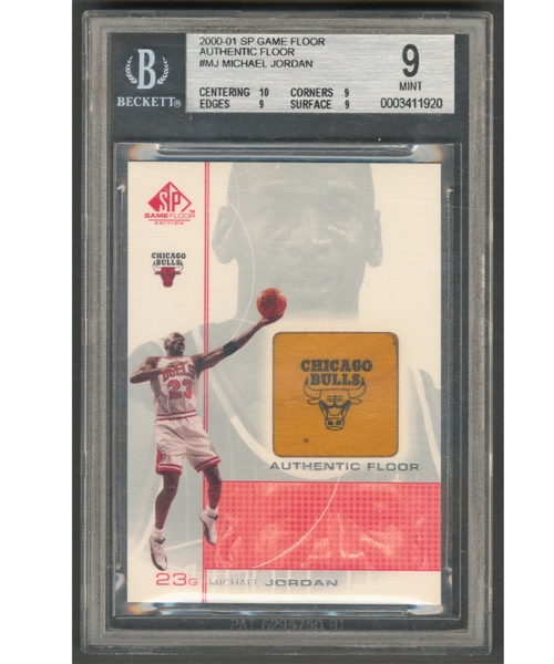 2000-01 Upper Deck SP Game Floor Basketball Card #MJ Michael Jordan - Beckett-Graded 9 MINT